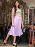 Fishtail Satin Skirt – Lavender