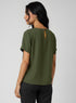 Green Front Tie Chiffon Top