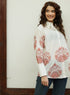 Pink Border Oversized Block Print Shirt