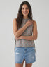 Side Tie Sleeveless Printed Top