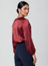 Maroon Long Sleeve Cowl Neck Top