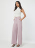 Pink Waist Tab detailed Formal Pant