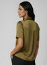 Gold Neck Tie Short Sleeve Top