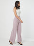 Pink Waist Tab detailed Formal Pant
