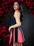 Sweetheart Neck Paneled Mini Dress