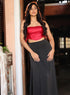 Satin Maxi Skirt - Black