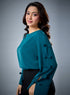 Chiffon Bow Dark Green Top