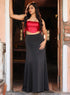 Satin Maxi Skirt - Black