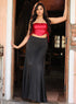 Satin Maxi Skirt - Black