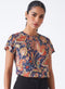 Short Sleeve Neck Pleated Top