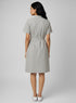 Beige Round Neck Shirt Dress