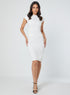 White Shift Dress With Flaps