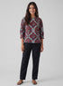Sleeve Detailed Block Printed Top