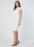 White Shift Dress With Flaps