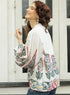 Balloon Sleeve Block Printed Tie Up Top