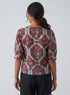 Sleeve Detailed Block Printed Top