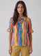 Puffed Sleeve Block Printed Top