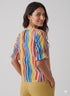 Puffed Sleeve Block Printed Top