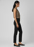 Light Brown Sleeveless Shoulder Pleated Top