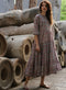 Round Neck Half Sleeve Printed Dress