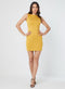 Sleeveless Bodycon Mustard Dress