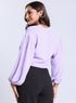 Long Sleeve VNeck Lavender Top