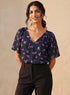 Deep V Neck Band Attached Top