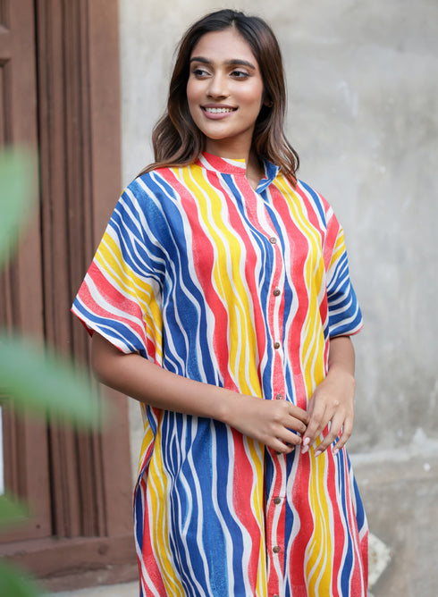 Kaftan Dress With Functional Side Pockets