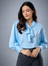 Pearl Button Sky Blue Top