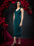 Green Deep Sleeveless Bodycon Dress