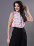 Sleeveless Pink Floral Printed Top