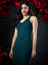 Green Deep Sleeveless Bodycon Dress