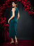 Green Deep Sleeveless Bodycon Dress