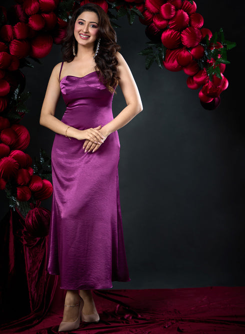 Satin Bracut Elegant Designer Dress