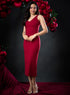Maroon Deep Sleeveless Bodycon Dress