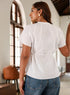 Off White Cotton Midi Shirt Top