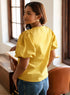 Lime Yellow Keyhole Round Neck Top
