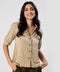 Lapel Detailed Ditsy Floral Top