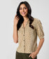 Lapel Detailed Ditsy Floral Top