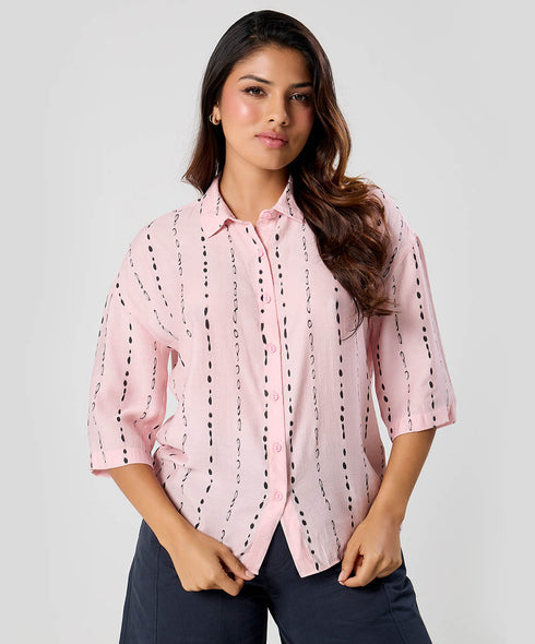 Flared Sleeve Shirt Top