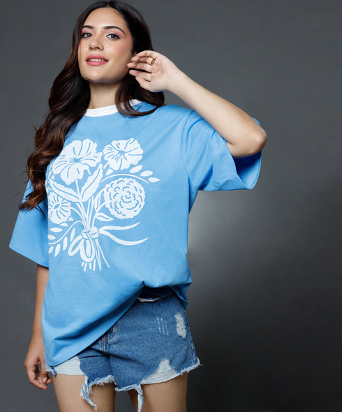 Floral Printed Oversized Tshirt