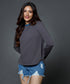 Long Sleeve Grey Crew Neck T-Shirt