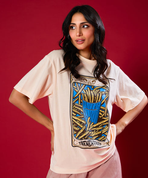 Love For French Fries Over Sized Tshirt