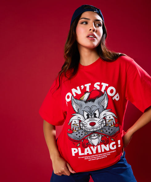 Dont Stop Playing Oversized Tshirt