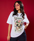 Gardener Skull Printed Oversized Tshirt