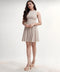 Pleated Wrap Formal Dress