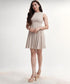 Pleated Wrap Formal Dress