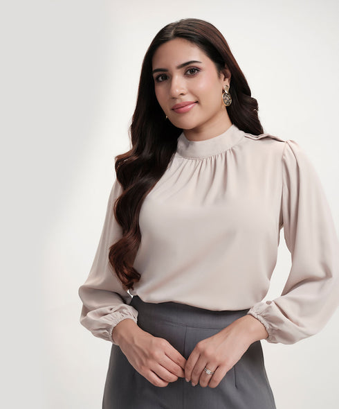 Double Frilled Long Sleeve Top