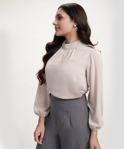 Double Frilled Long Sleeve Top