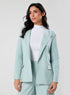 Light Green Pointed Label Collared Blazer